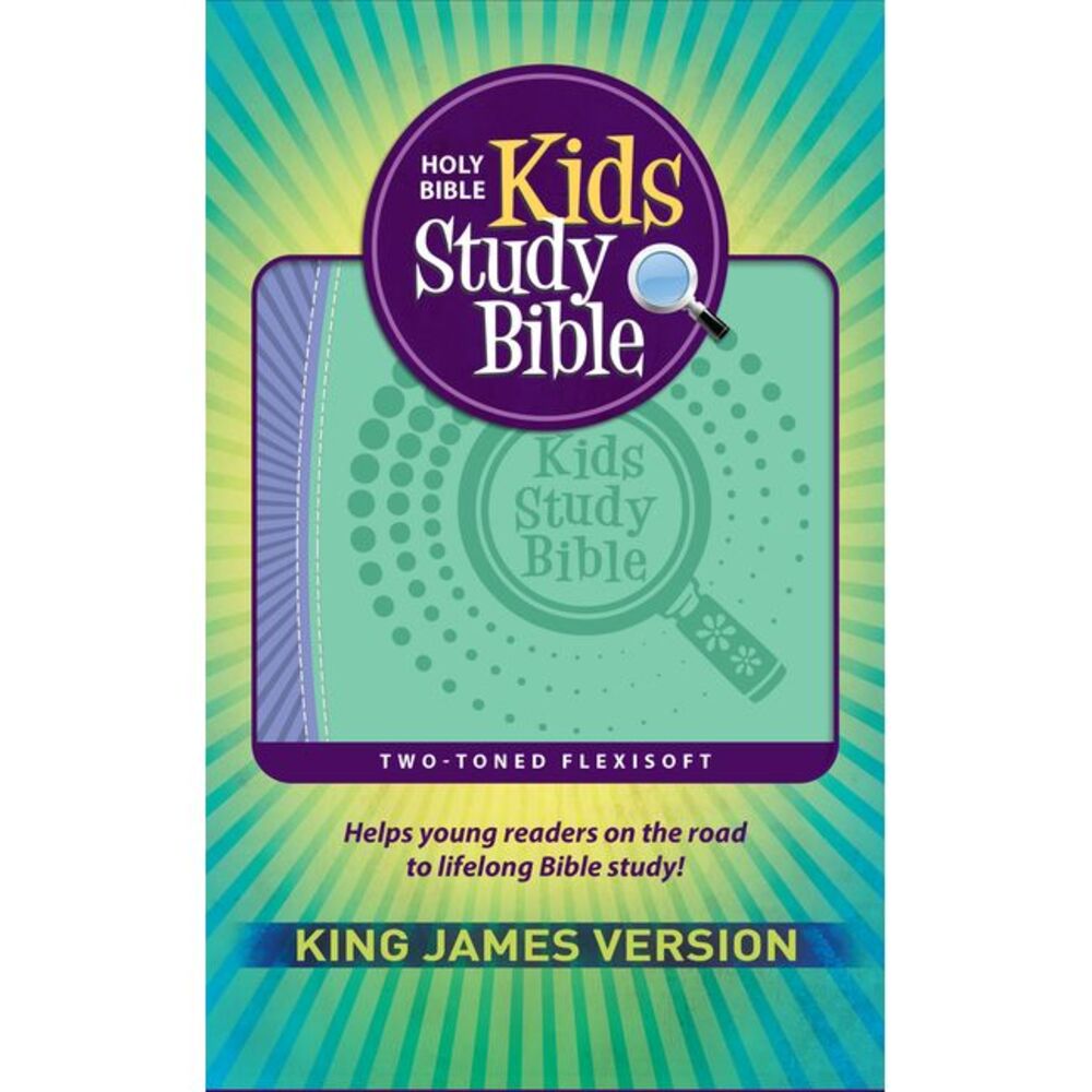 KJV Kids Study Bible, Flexisoft (Red Letter, Imitation Leather, Purple/Green) --